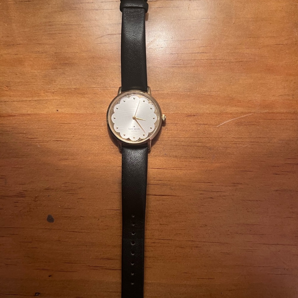 Kate spade black leather watch